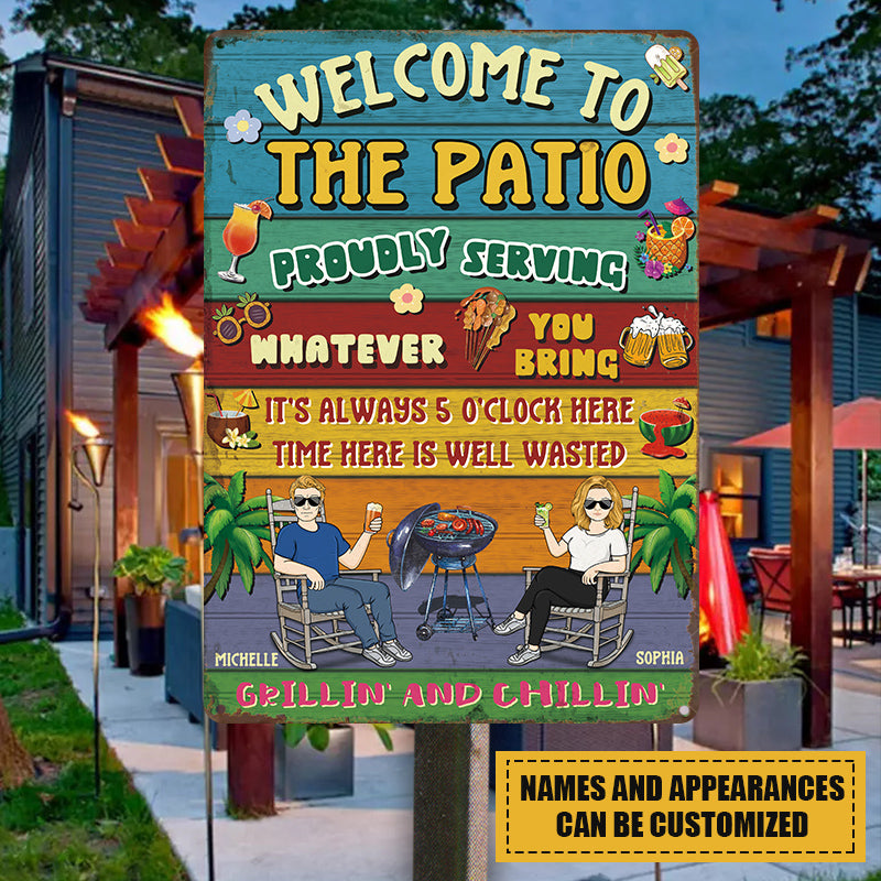 To The Patio Proudly Serving Whatever You Bring Husband Wife C
