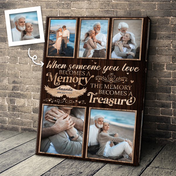 Custom Photo - When Someone You Love - Personality Customized Canvas - Gift For Loss Memorial Gift