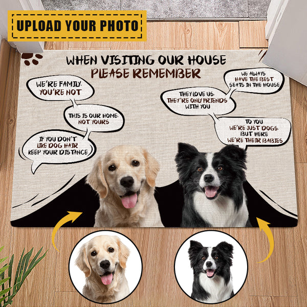 Custom Photo Personalized Custom Doormat Pet Doormat Lovely Puppies Gift For Pet Lovers