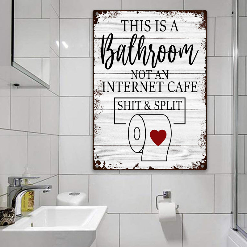 Funny Sarcastic Metal Tin Sign Bathroom Decor Wall Decor Signs This Is