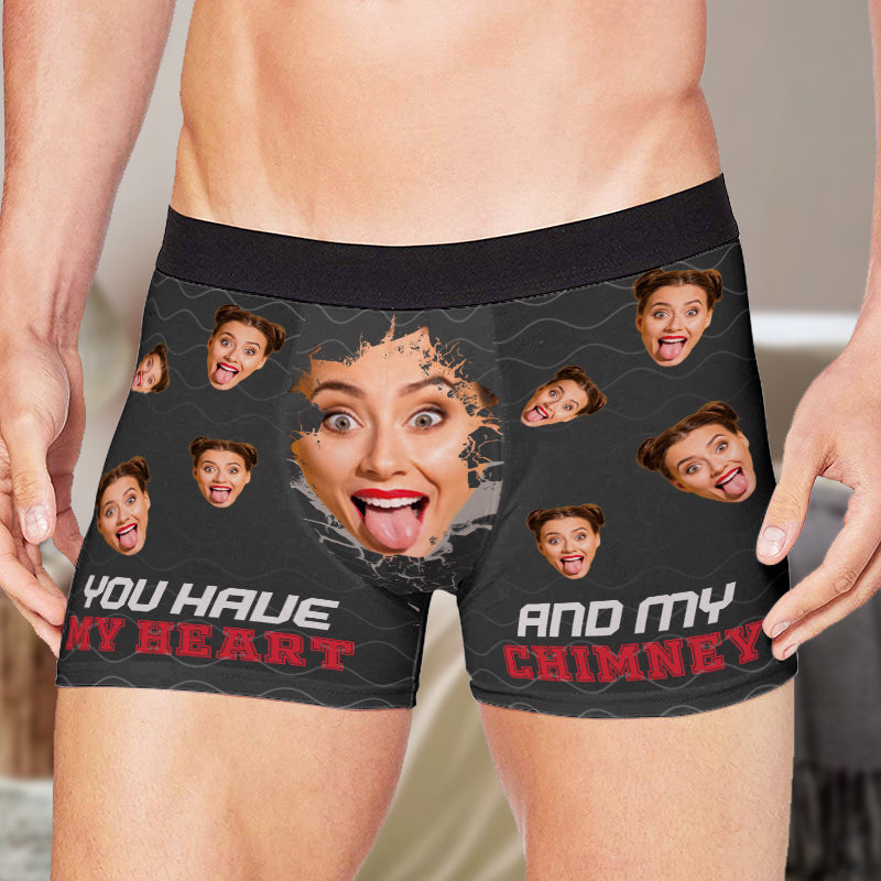 Wife Face Girlfriend Face Personalized Photo Men's Boxer Briefs Va Thesunnyzone