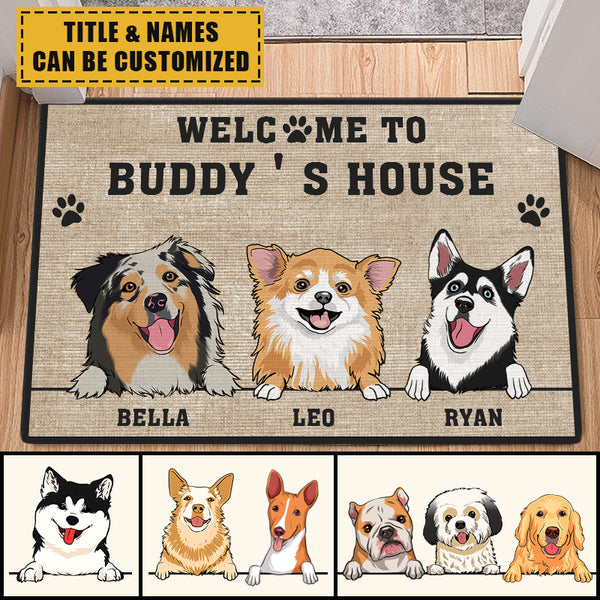 No Need To Knock I Know You Are Here - Personalized Custom Doormat - Dog Doormat - Gift For Dog Lovers