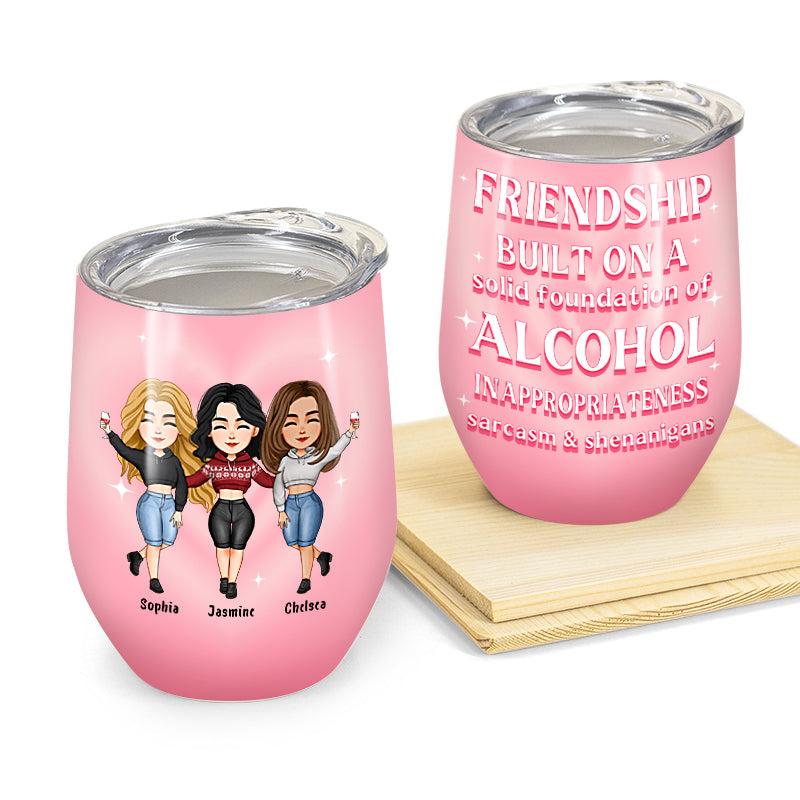 Bonding Over Alcohol - Personalized Tumbler Cup - Birthday Gift For  Besties, Soul Sisters, Sistas, Bff, Friends - Drinking Girls