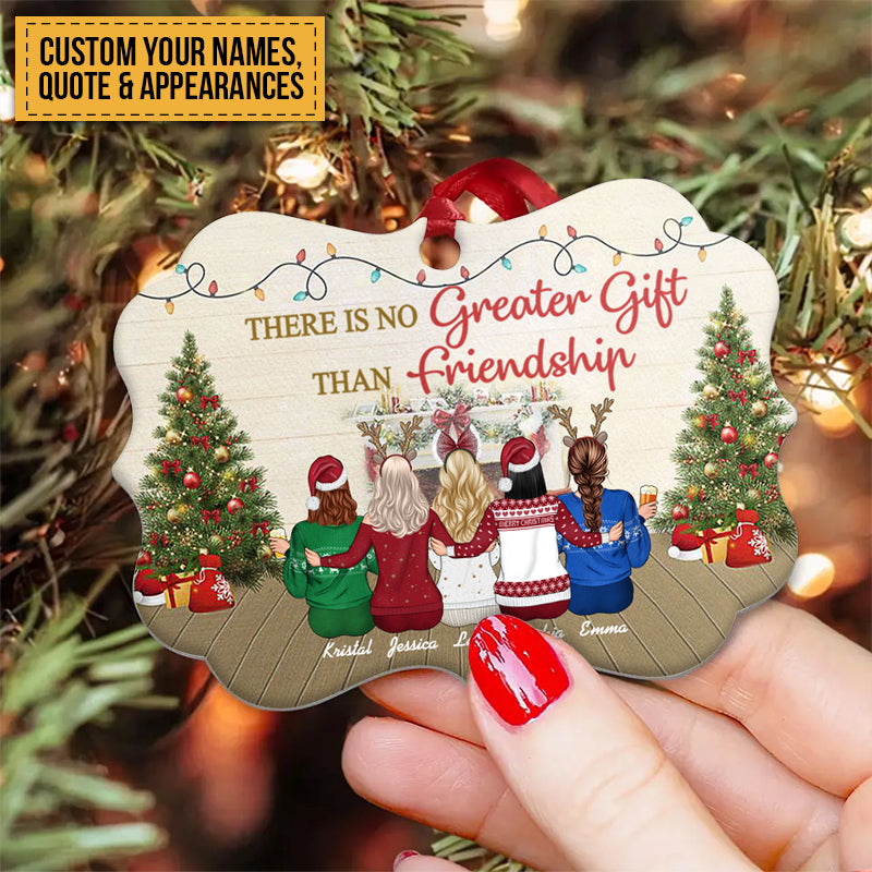 Personalized Christmas Ornament - There Is No Greater Gift Than Friendship