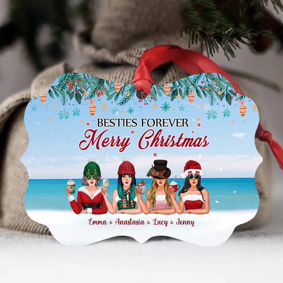 Besties Forever Personalized Christmas Ornament Gifts