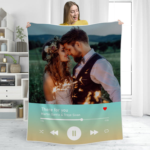 Custom Photo - There For You - Personality Customized Blanket - Gift For Couple Lover