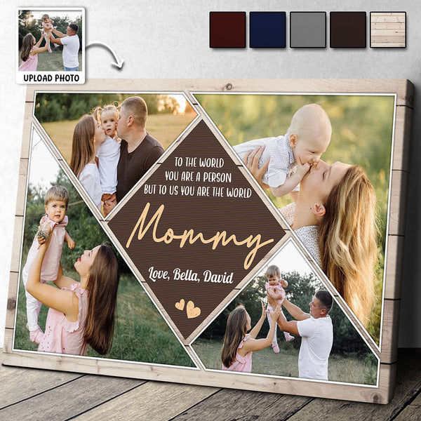 Custom Photo Square Canvas, Mommy Collage Gifts - Personalized Customized Canvas - Gifts For Mommy