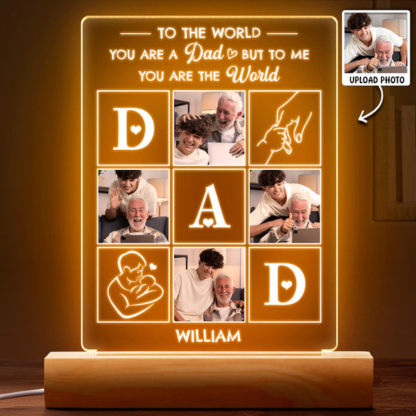 Custom Photo You Are Dad - Customized Personalized 3D LED Light - Gift For Family Dad Father Daughter Son