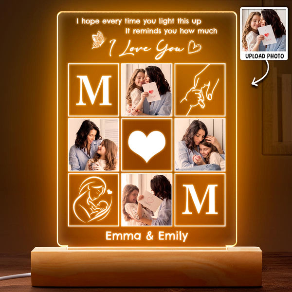 Custom Photo You Are Mom - Customized Personalized 3D LED Light - Gift For Family Mom Mother Daughter Son