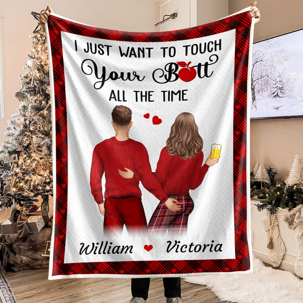 I Wanna Do Bad Things With You - Customized Personalized Blanket - Gift For Couple Husband Wife