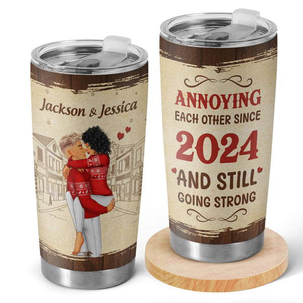 Annoying Each Other Couple Tumbler - Personalized Custom Tumbler - Gift For Couple, Lovers