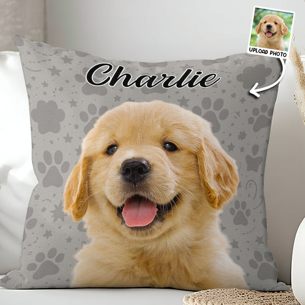 Custom Photo I Love My Dog - Dog & Cat Personalized Photo Pillow - Christmas Gift For Pet Owners, Pet Lovers