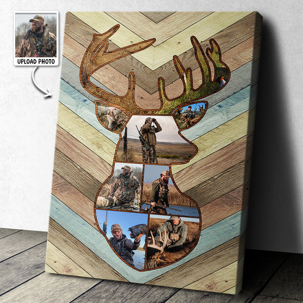 Deer Hunting Memories - Customized Personalized Canvas - Hunting Dad, Gift for Dad, Deer Hunting Gift, Best Gift For Deer Hunters