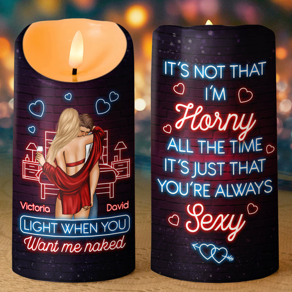 It's Not Just Because You -  Customized Personalized Candle LED Light - Christmas Gift For Couple Husband Wife