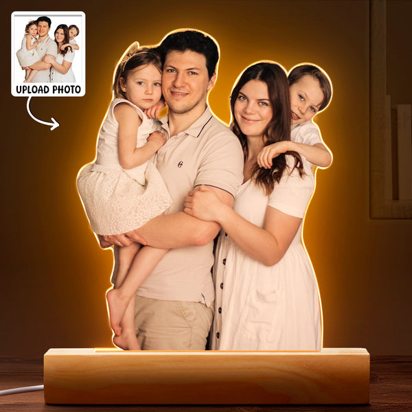 Custom Photo - Personalized Customized 3D LED Light - Gift For Family, Husband Wife, Anniversary, Couple