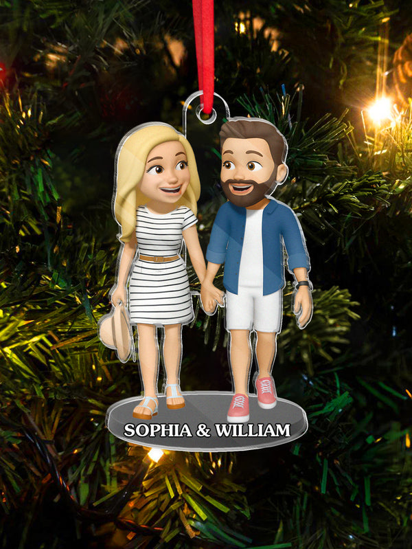 Custom Photo You & Me - Personalized Acrylic Ornament - Christmas Gift For Family Member, Couples, Anniversary