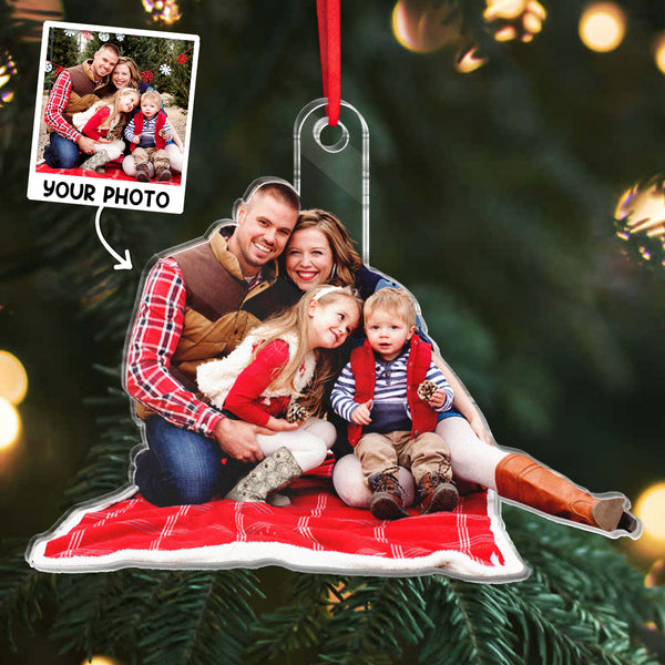 Custom Photo - Customized Personalized Acrylic Ornament - Christmas Gift For Family