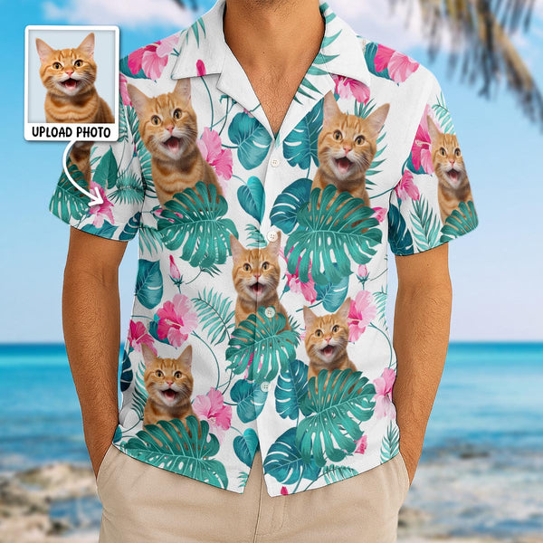 Custom Pet Photo Flowery - Personalized Customized Hawaiian Shirt - Lovely Gift For Pet Lovers