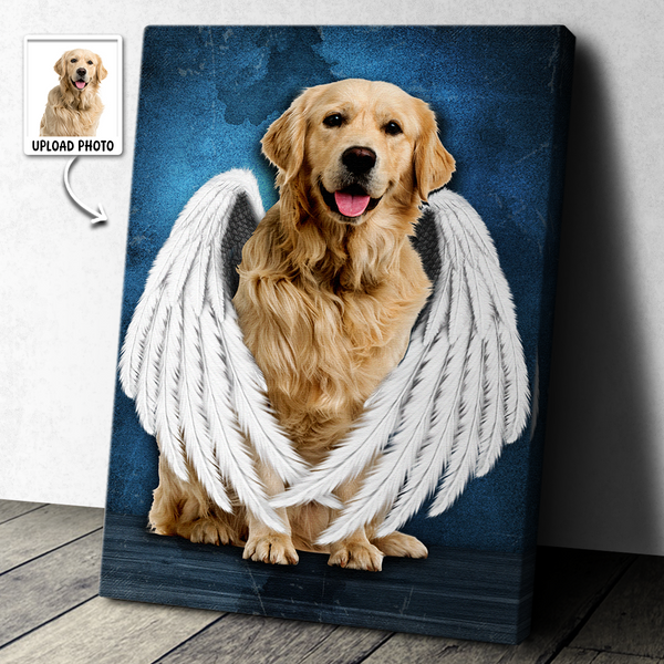 Deceased Pet Portrait From Photo - Personalized Customized Canvas - Gift For Pet Loss