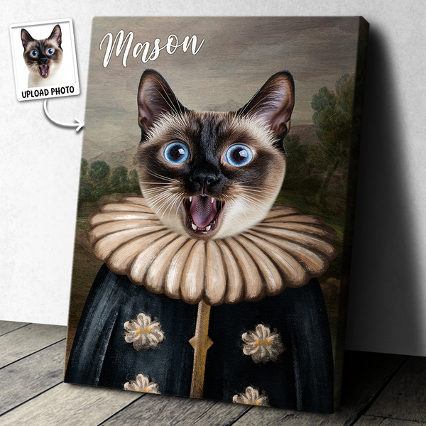 Custom Photo Funny Pet Portrait - Personalized Customized Canvas - Gift For Pet Lovers