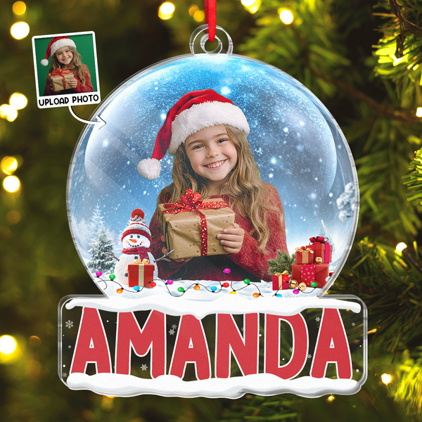 Custom Photo Families Make Christmas Merrier - Family Customized Personalized Acrylic Ornament - Christmas Gift For Family Members