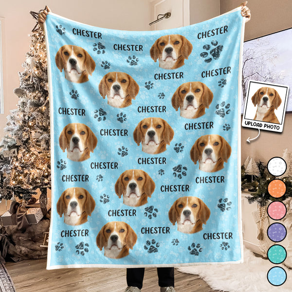 Custom Photo Fur Baby Face - Personalized Customized Blanket - Gift For Pet Lover, Dog Lover