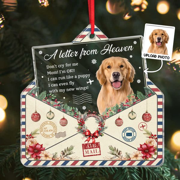 Don't Cry For Me Pet Loss - Customized Personalized Acrylic Ornament - Christmas Gifts For Dog Lovers, Pet Lovers