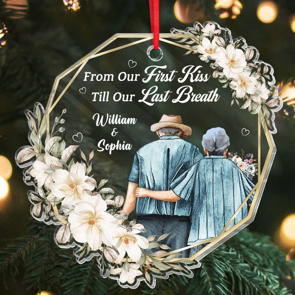 Grow Old With Me - Personalized Custom Acrylic Ornament - Gift For Elder Couple, Grandpa, Grandma