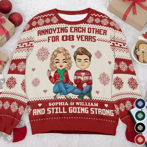 You & Me - Customized Personalized Ugly Sweater - Christmas Gift For Couple Husband Wife