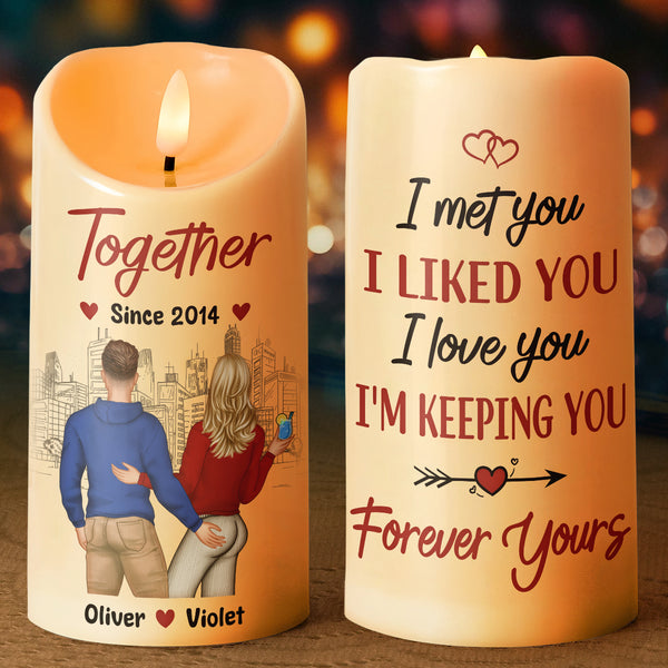 Couple Romantic Quotes Candle LED - Personalized Candle LED Light -  Gift For Couples, Lovers, Husband Wife