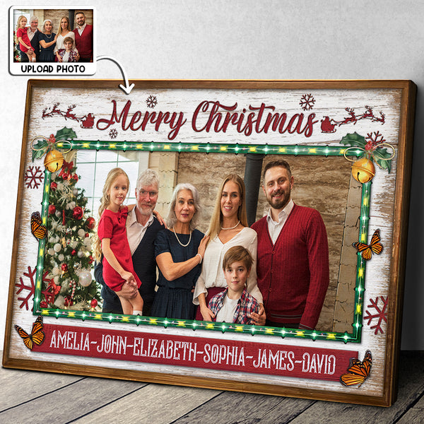 Custom Family Christmas Photo - Personalized Customized Canvas - Meaningful Gift For Family Members, Couples, Friends