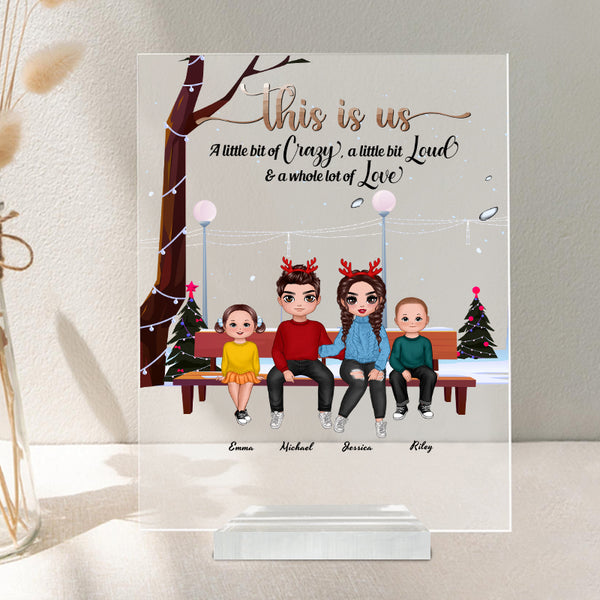 Our Story Our Home Our Love - Christmas Gifts For Family Personalized Acrylic Plaque