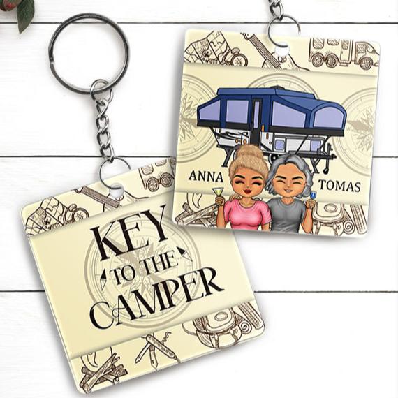 Key To The Camper - Acrylic Keychain - Traveling Gift For Camper, Camp ...