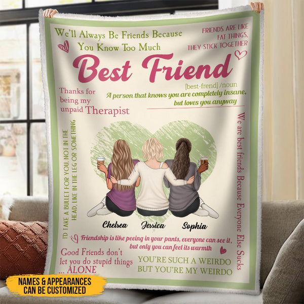 Personalized Custom Fleece Blanket Sisters Will Always Be Connected Gift For Siblings Best Friends