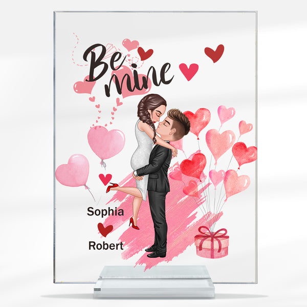 Be Mine Couple Kissing - Acrylic Plaque - Valentine's Day Gifts Personalized Custom Acrylic Plaque