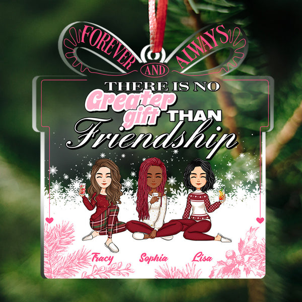 Because Of You I laugh A Little Harder Cry A Little Less - Christmas Ornament Gift For Bestie