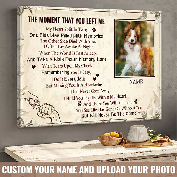 Custom Photo Personalized Custom Canvas Memorial Canvas Pet Loss Sympathy Gifts For Dog Owner