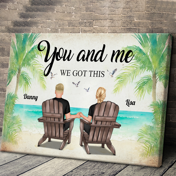 Summer Beach We Got This - Personality Customized Canvas - Gift For Couple Husband Wife