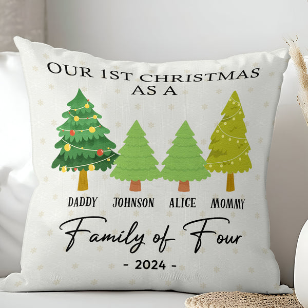 Christmas Family Tree - Customized Personalized Pillow - Christmas Gift For Family