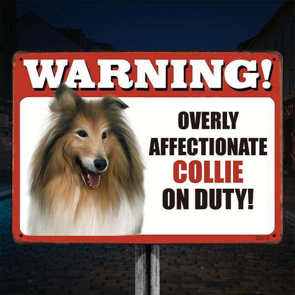 Custom Photo - Warning On Duty Metal Sign - Personality Customized Gift For Dog Lover