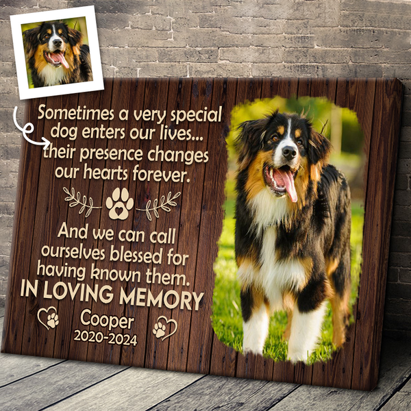 Sometimes A Very Special Dog - Memorial Gifts For Dog Owners - Personalized Canvas Prints
