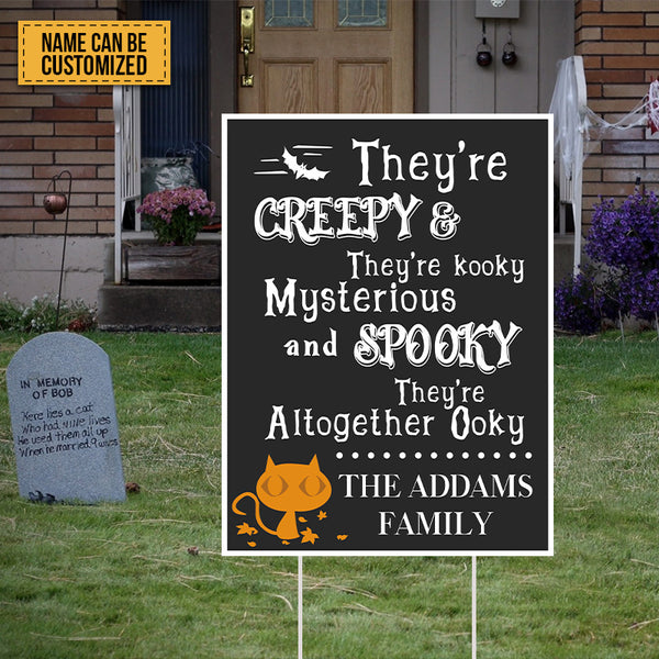 Personalized Yard Sign - Mysterious And Spooky - Halloween Gift - Outdoor Decoration