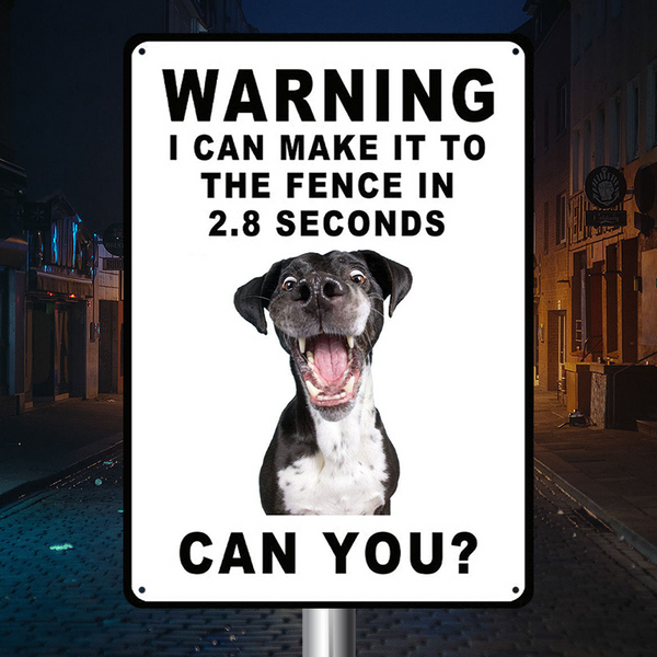 Custom Dog Photo - Warning Personality Customized Metal Sign - Gift For Dog Lover