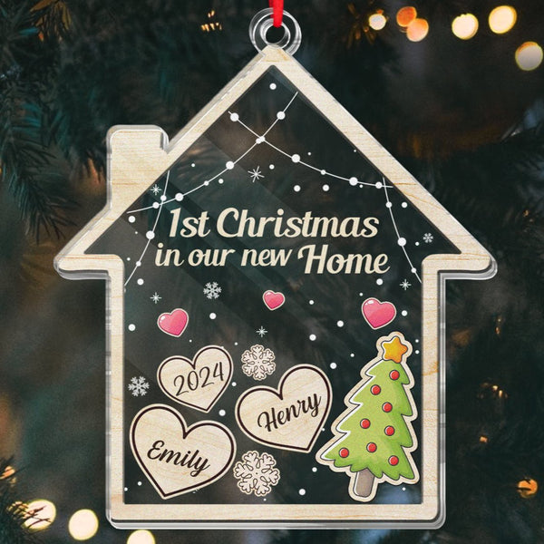 1st Christmas In Our New Home - Personalized Customized Ornament - Gifts For Husband Wife, Anniversary