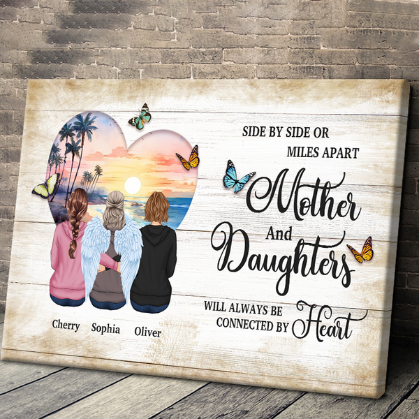 The Love Between - Personalized Customized Canvas - Gift For Mom Grandma Mother's Day Gift