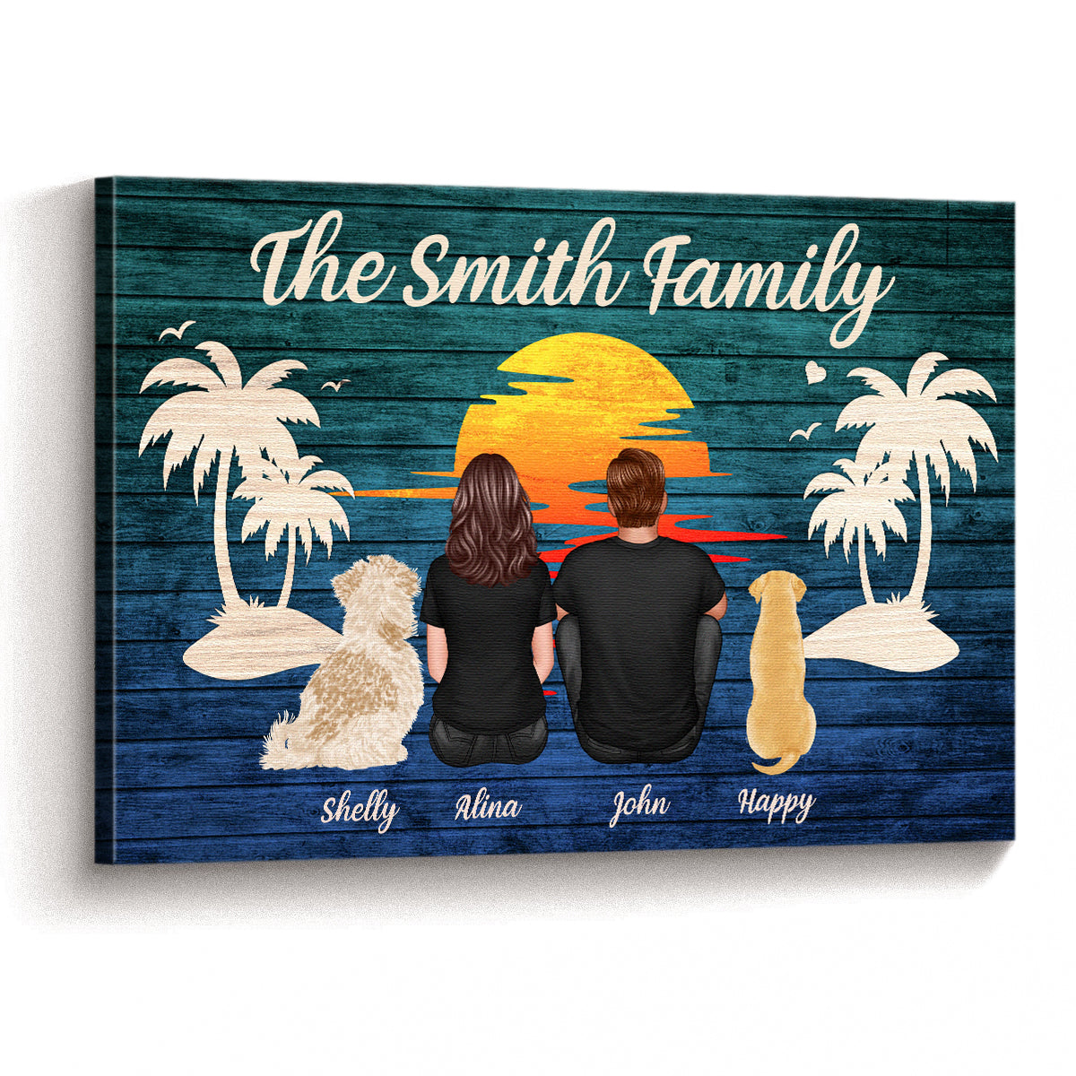 Family Sitting We Got This Gift For Family Personalized Custom Framed ...