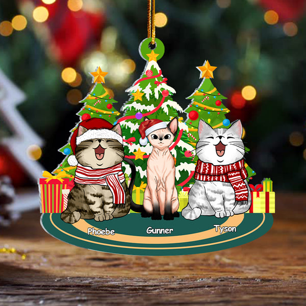 Christmas Tree Cat - Gift For Pet Cat Lover - Personality Customized Cat Ornament - Christmas Gift
