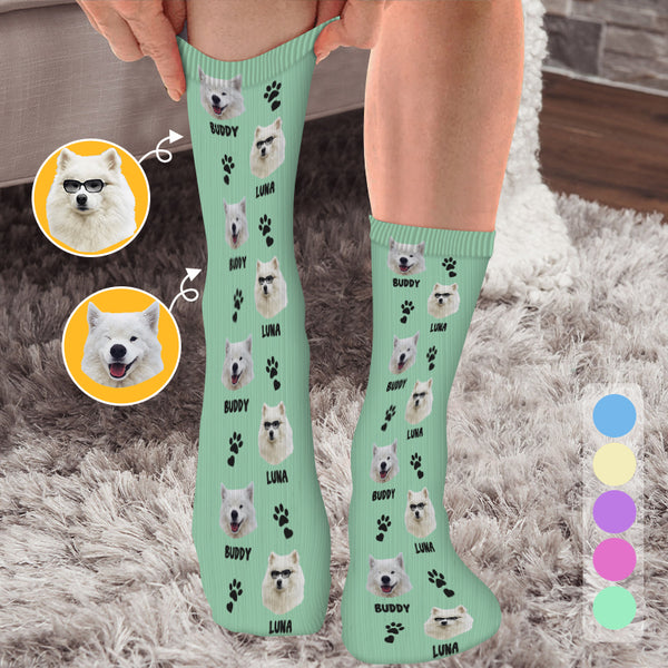 Custom Photo Lovely Pet - Pet Socks - Gifts For Pet Lovers Personalized Custom Photo Socks