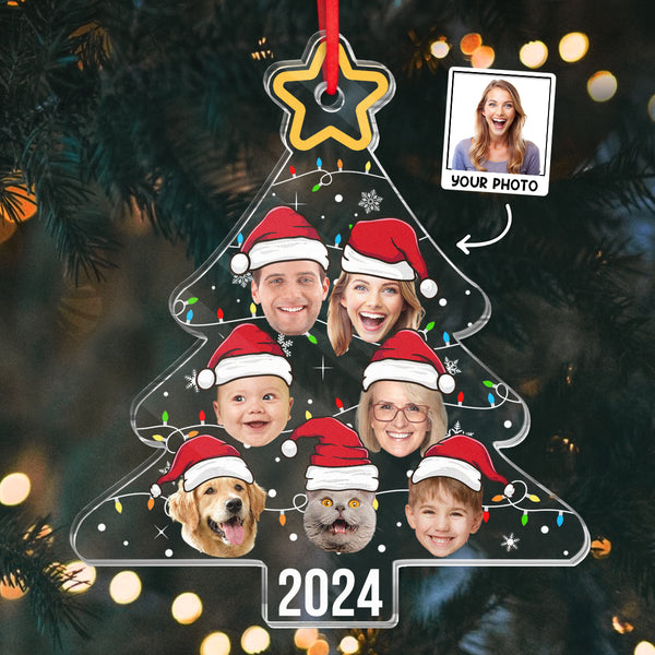 Family Upload Photo - Personalized Ornament - Christmas Gifts For Family Mom Dad Baby Kids