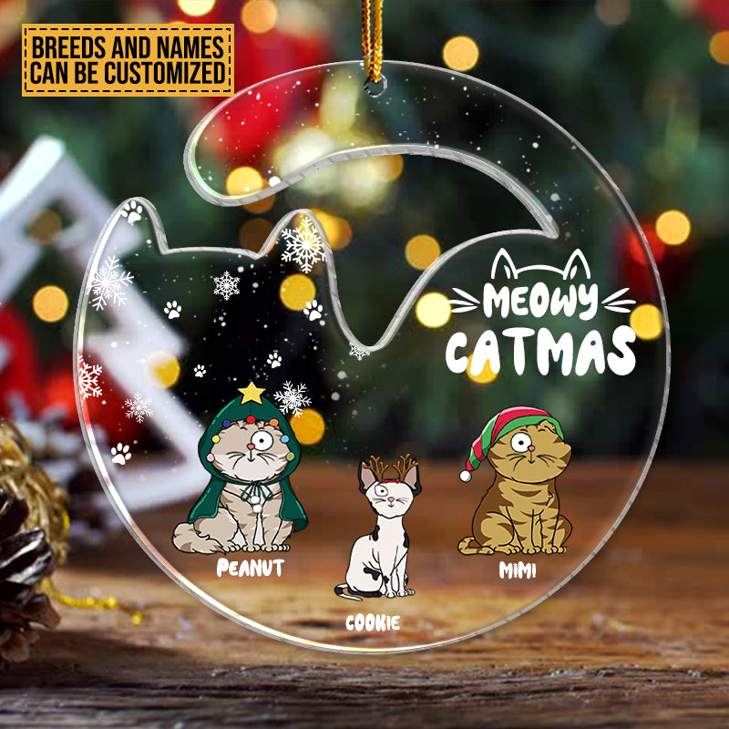 Merry Christmas Meowy Catmas - Gift For Pet Cat Lover - Personalized ...